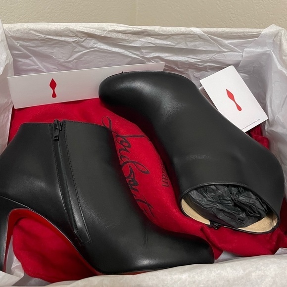 Christian Louboutin Shoes - Christian Louboutin Belle Bootie EU 36 100mm, plush ultra soft black kid leather